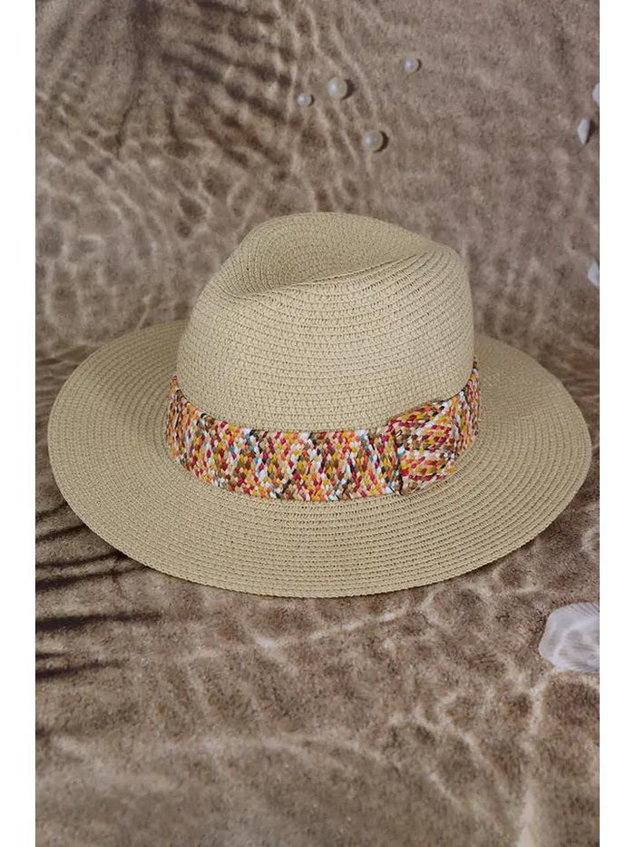 Multi Color Strawband Straw Hat
