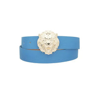 Lion Head Buckle Embossed Pu Belt-FINAL SALE-