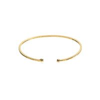 24K Gold Adjustable Thin Hammered Bangle
