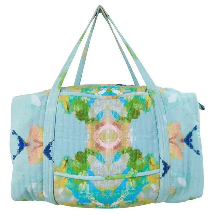 Laura Park-Stained Glass Blue Weekender Duffle Bag