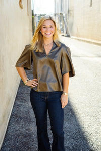 The Armana Top in Olive