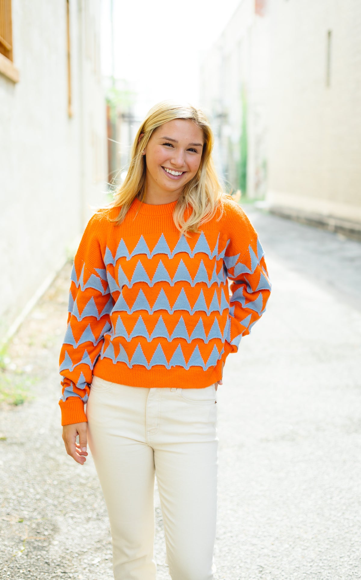 The Timsy Sweater in Orange