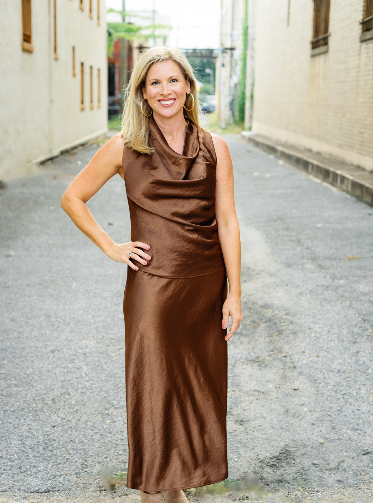 The Dorothy Satin Top