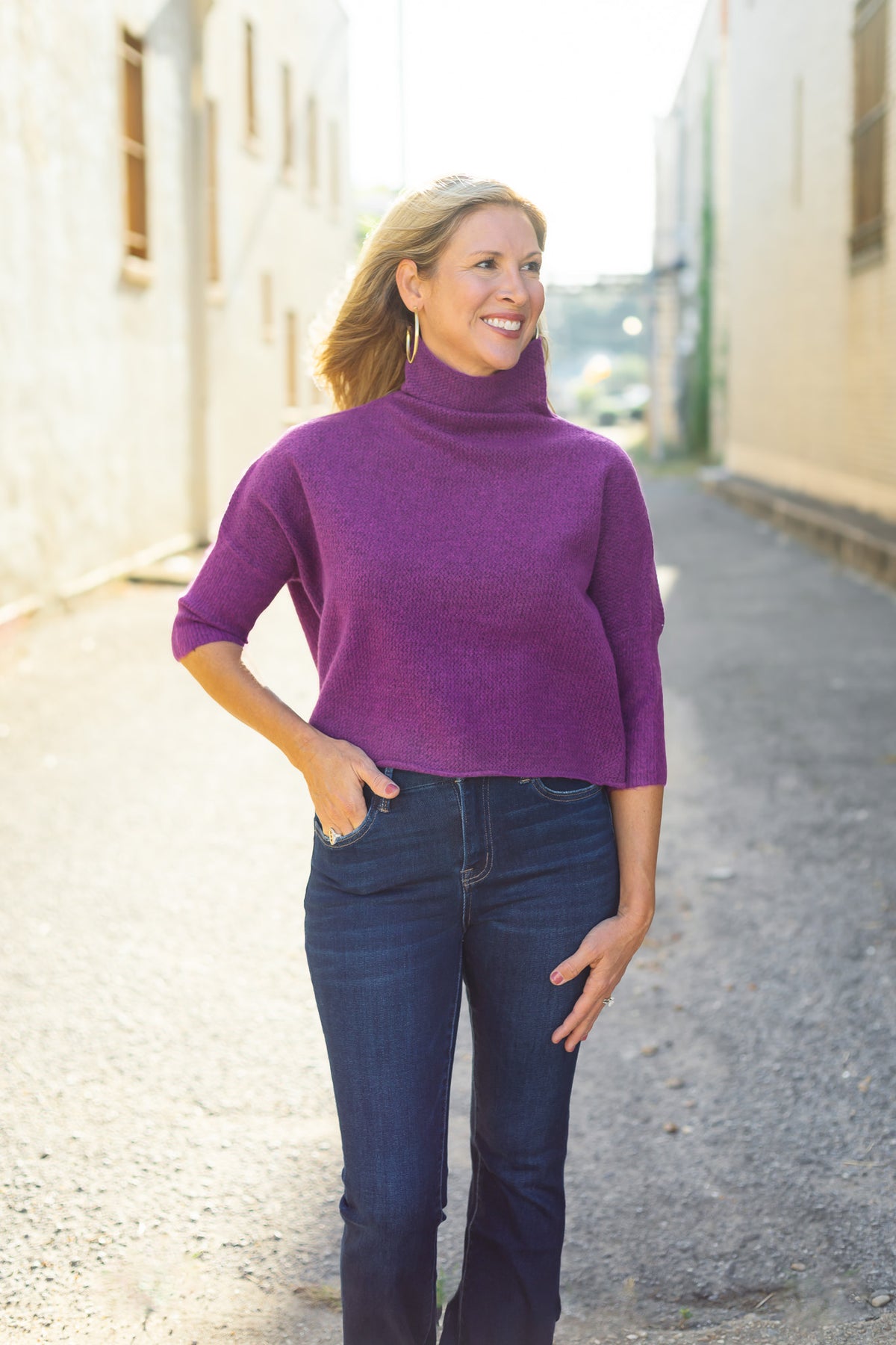 KERISMA: The Aja London Sweater in Purple Magic