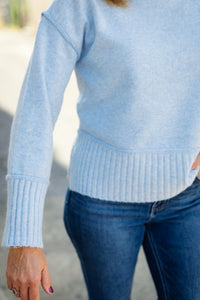 Rain + Rose: Thalia Sweater in Blue