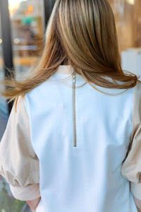 CROSBY BY MOLLIE BURCH: Jonesy Top in Magnolia/Ecru-FINAL SALE-
