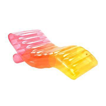 Clear Rainbow Chaise Lounger Pool Float