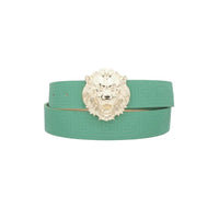 Lion Head Buckle Embossed Pu Belt-FINAL SALE-
