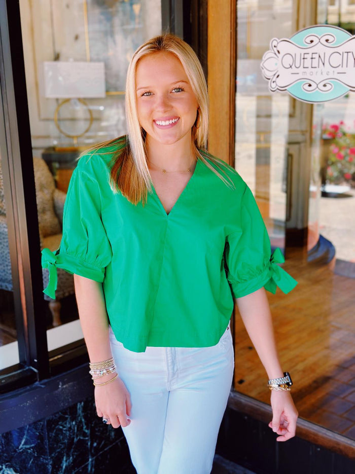 The Macey Top in Green