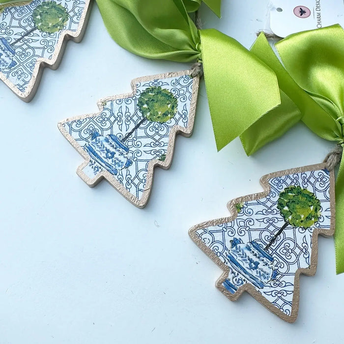 Blue Chinoiserie Tree Ornament