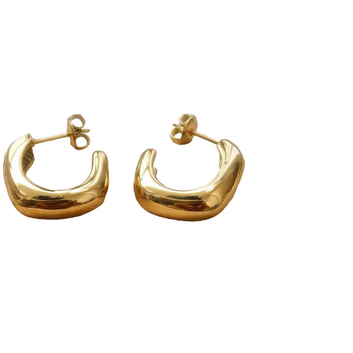 Demi 18K Gold Non-Tarnish Classic C Hoop Earring
