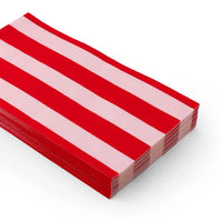 Pink & Red Signature Cabana Stripe Guest Towels