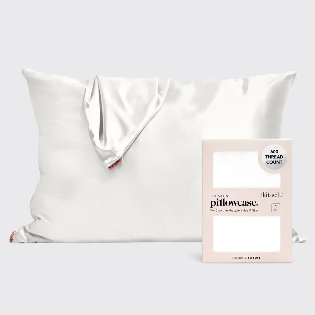 Kitsch: Satin Pillowcase Standard - Ivory