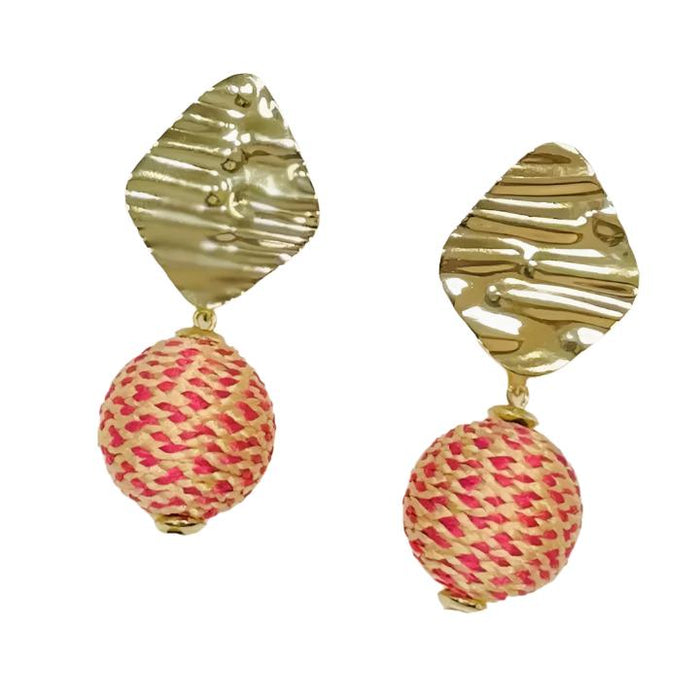 Bahama Raffia Dangle Earrings