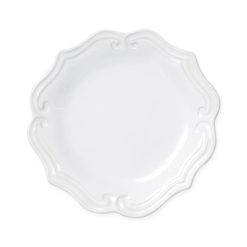 VIETRI Incanto Stone White Baroque Salad Plate