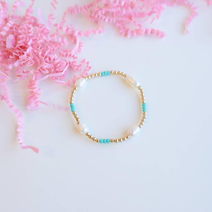 Turquoise Pearl Poppi Bracelet