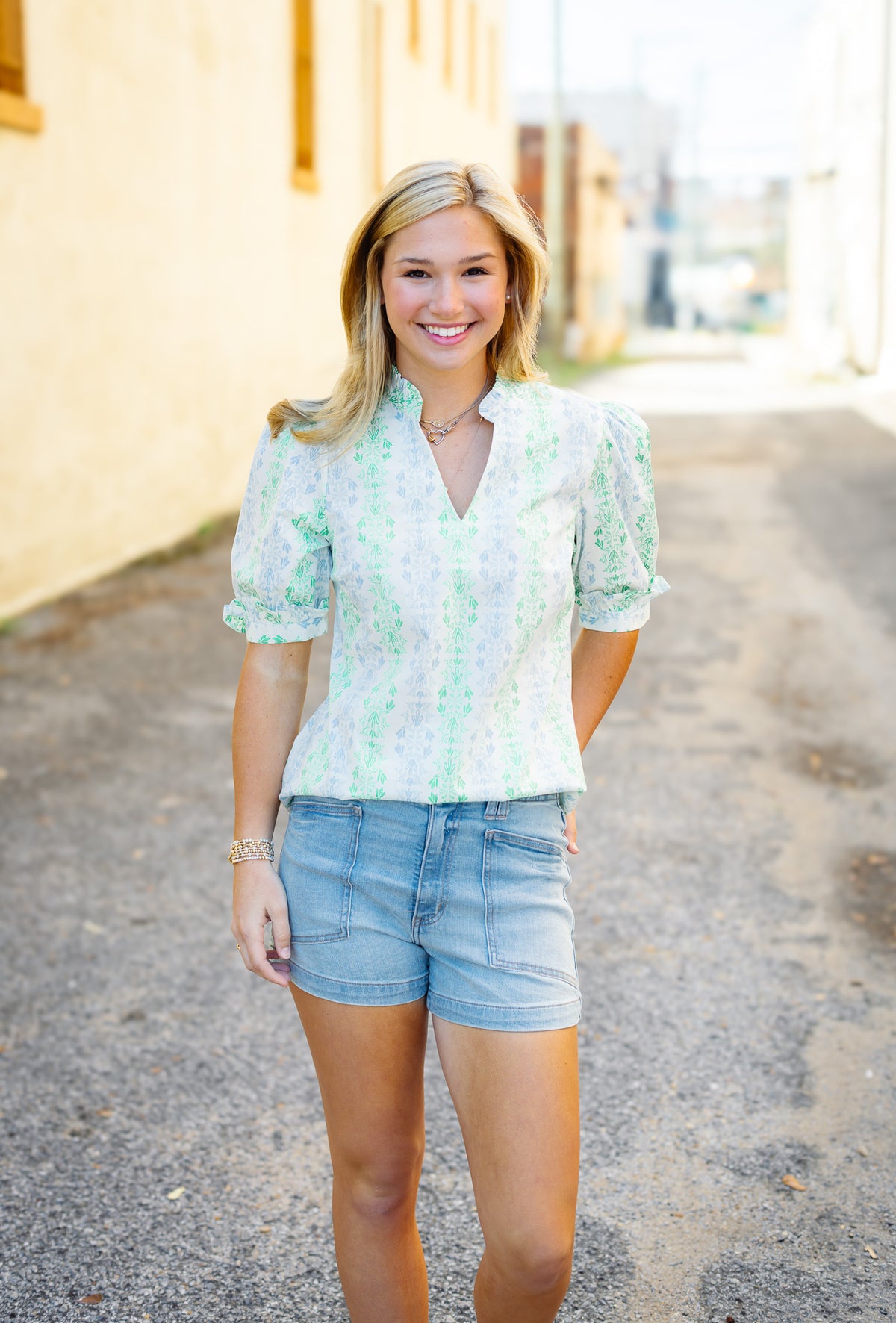 Mary Square: Colette Top | Heirloom Vine Green