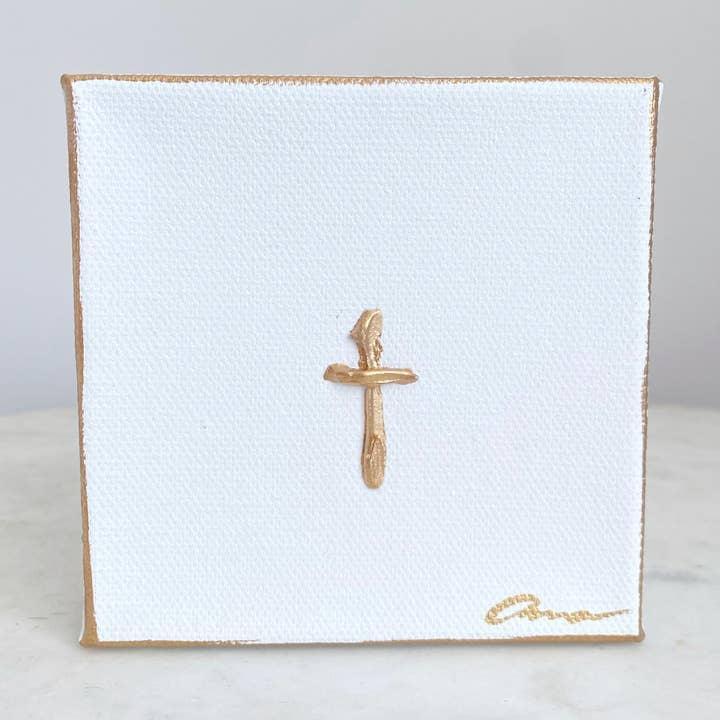 Tiny Cross On Canvas
