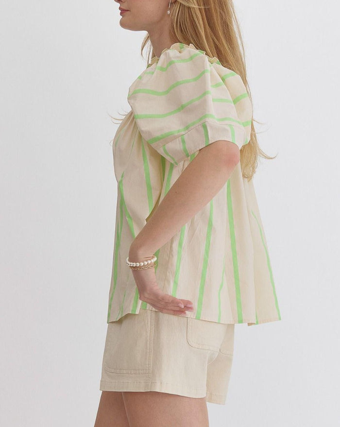The Neon Lights Top in Lime