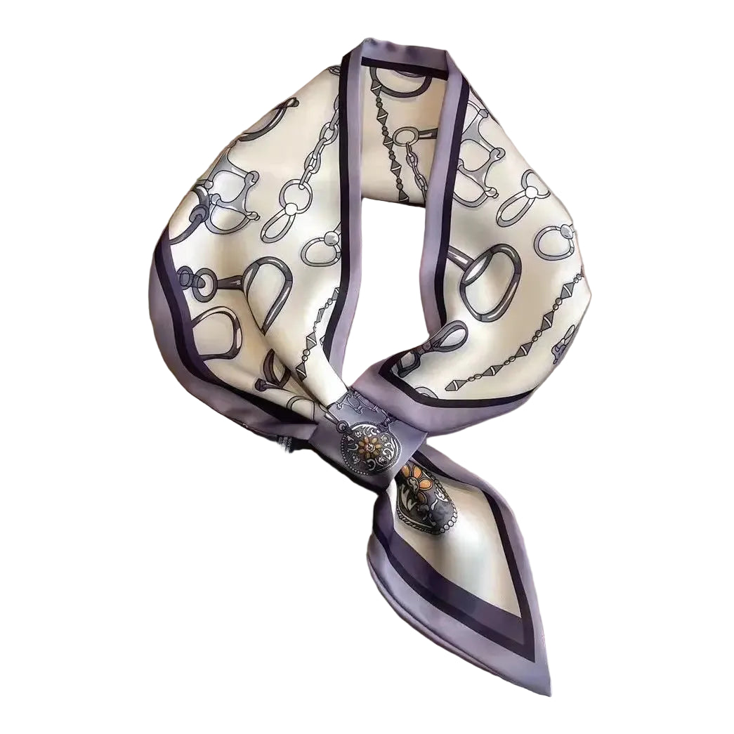Purple Snaffle Bit Loop Scarf