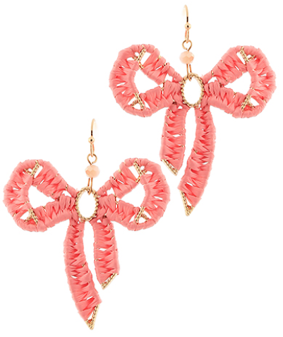 Raffia Ribbon Drop Earrings