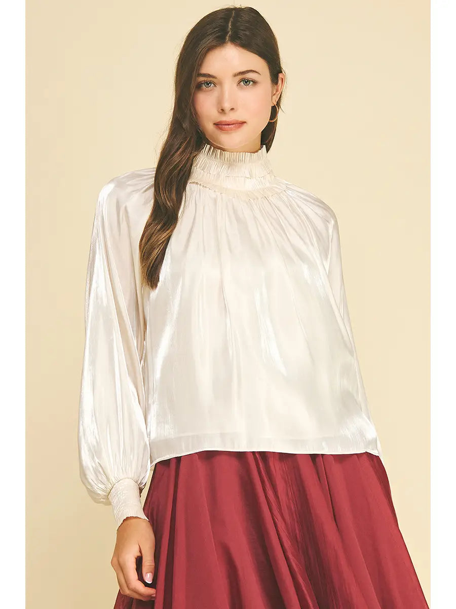 The Blair Top in Ivory