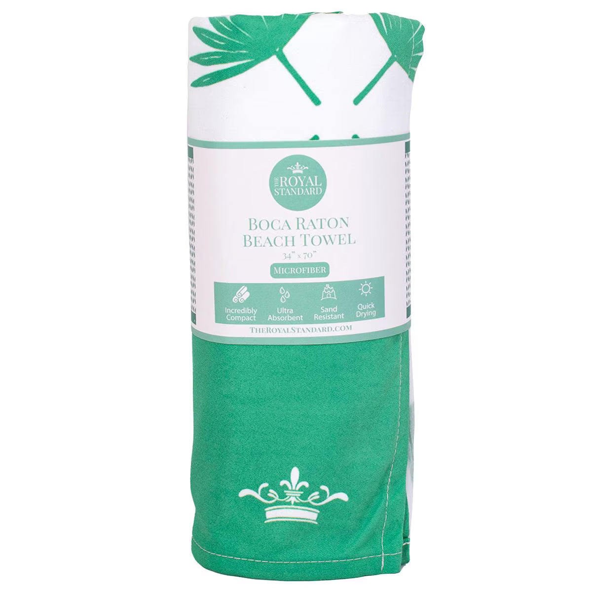 The Boca Raton Beach Towel Emerald 34x70