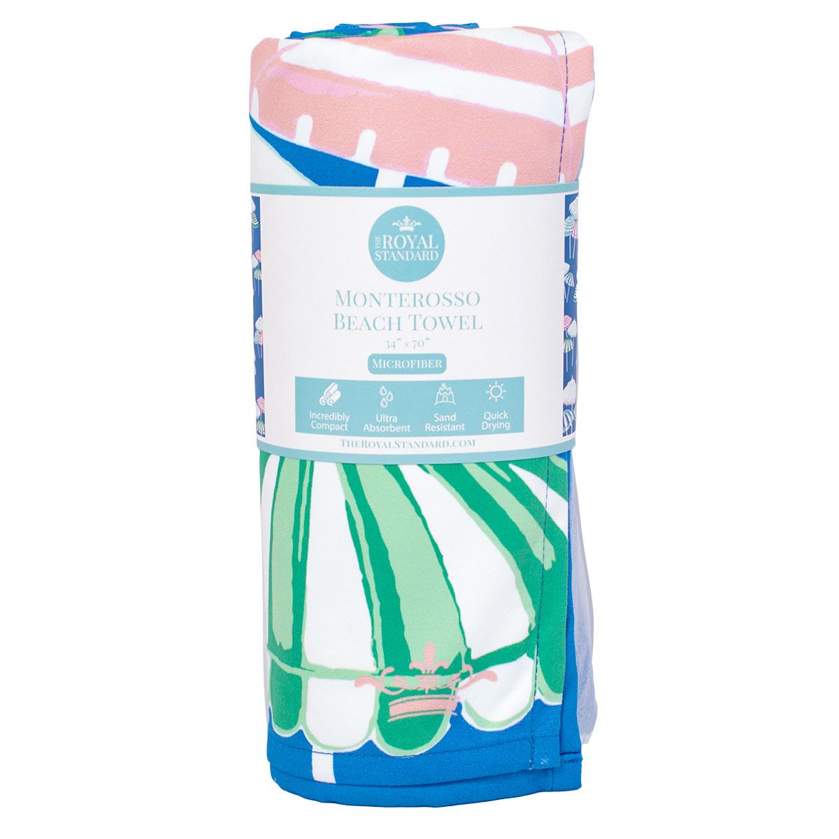 The Monterosso Beach  Towel Sapphire 34x70