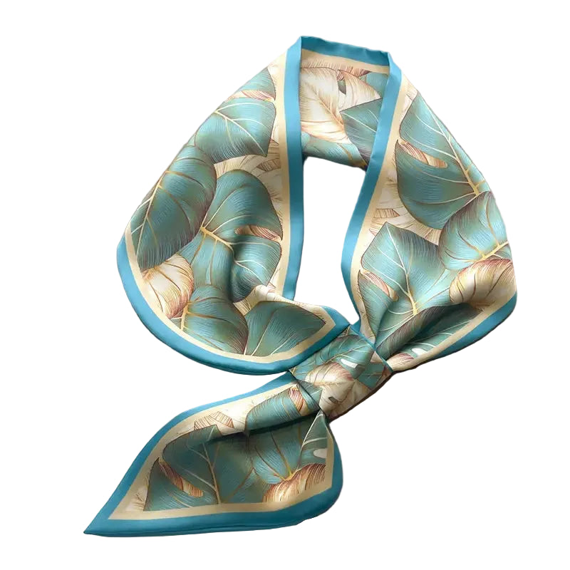 Aqua Fronds Loop Scarf