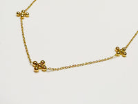 Dot Dot Golden Cross Necklace
