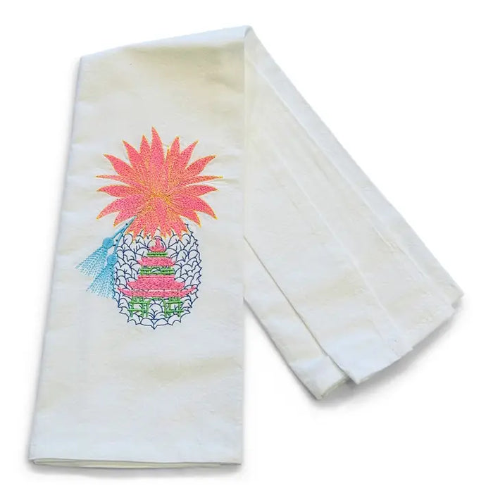 Chinoiserie Pineapple Tea Towel