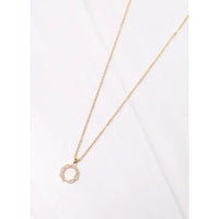 Bastion Cz Circle Necklace Gold