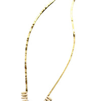 Mini Glass Fringe Agate and Hematite Necklace