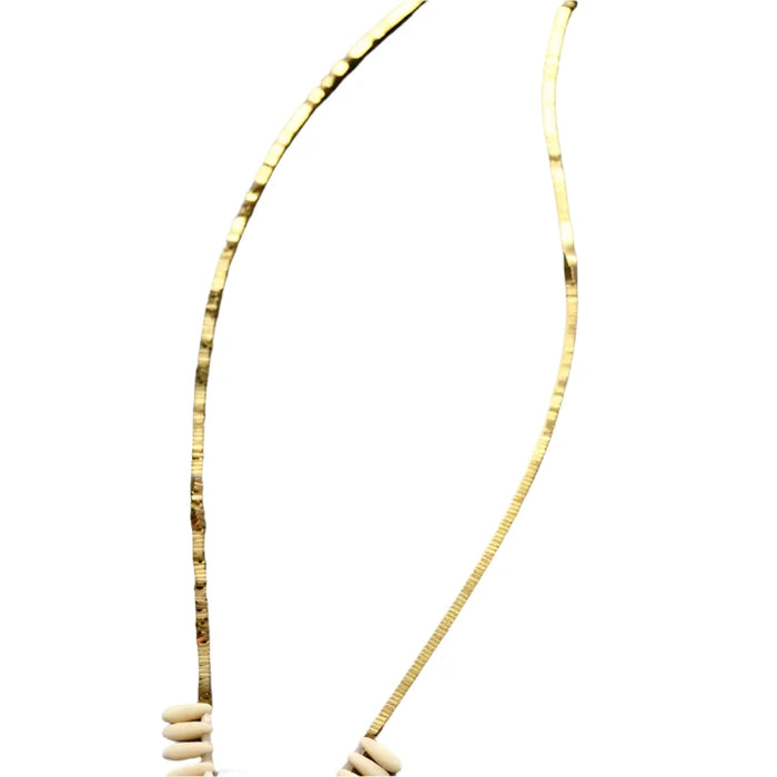 Mini Glass Fringe Agate and Hematite Necklace