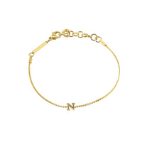 Waterproof Gold Dainty Initial Bracelet