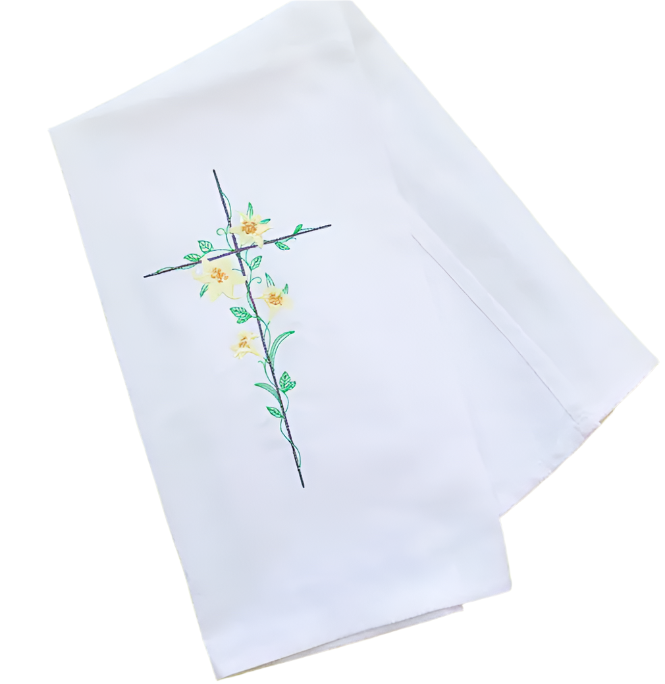 Easter Lily Cross Towel