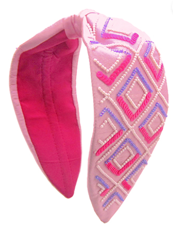 Pink Geometric Headband