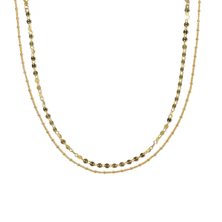 18K Gold Layered Circle Choker