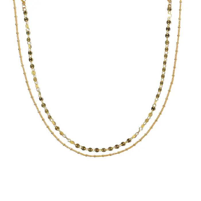 18K Gold Layered Circle Choker