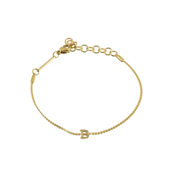 Waterproof Gold Dainty Initial Bracelet
