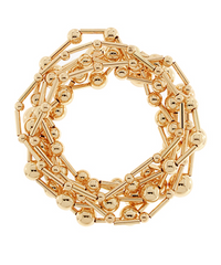 7 Row Multi Sizes Ball Accent Bracelet