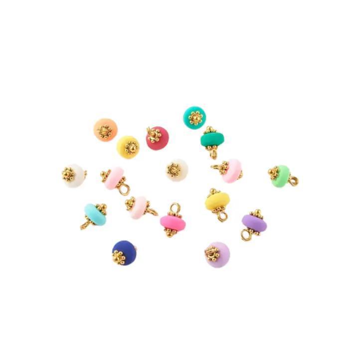 Gold Clay Charm Beads