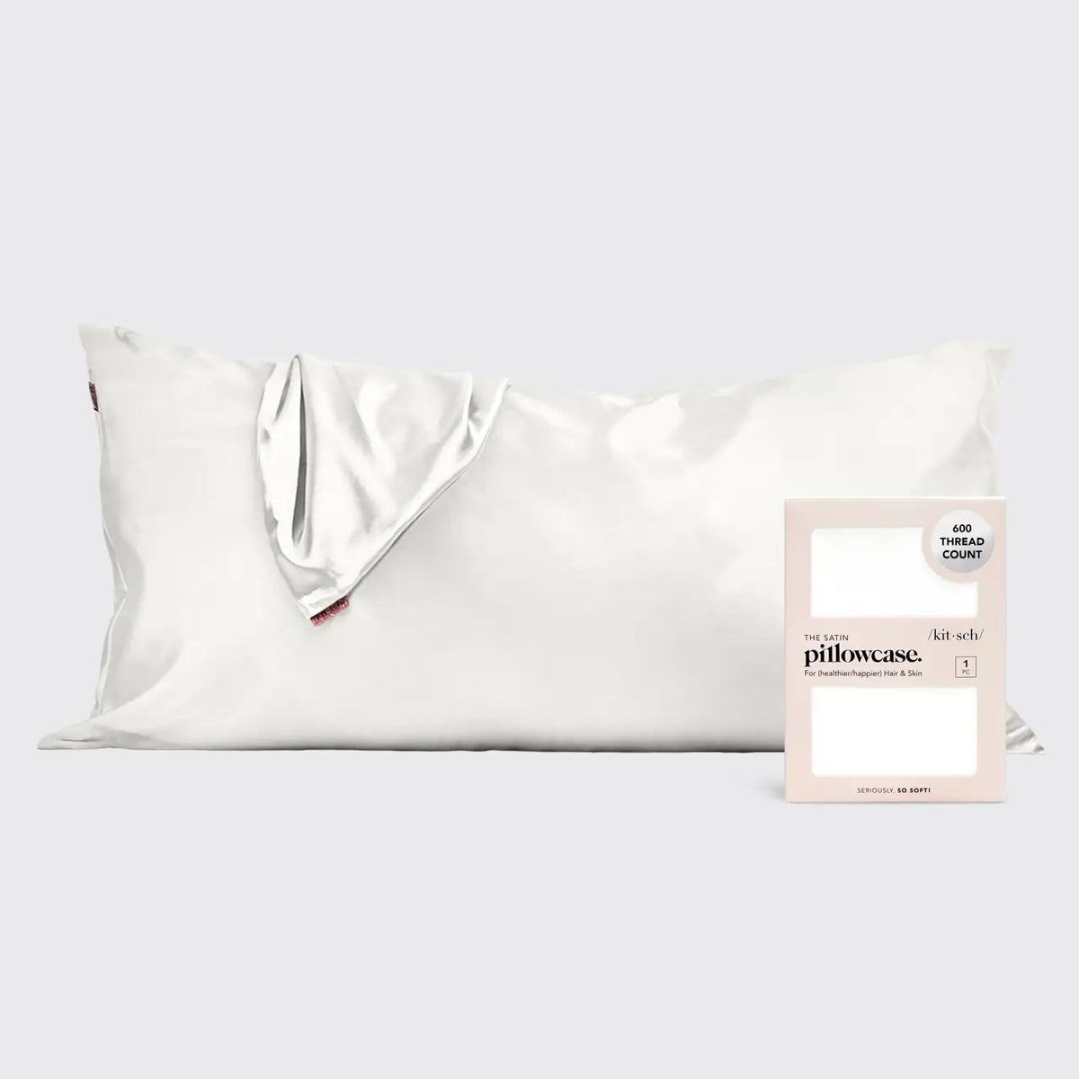 Kitsch: Satin Pillowcase King - Ivory