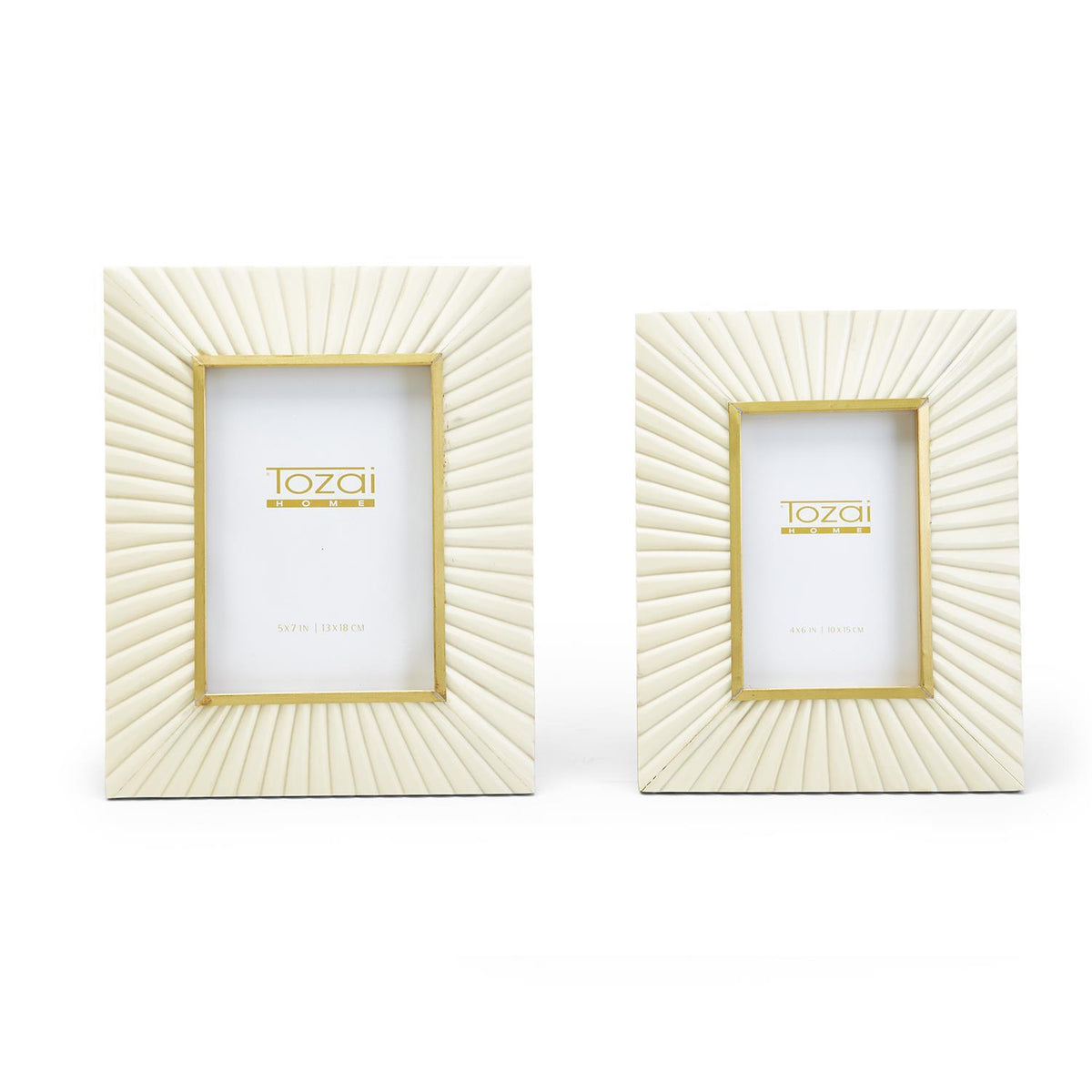 Sunburst Photo Frame W/ Brass Border