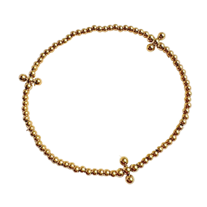 Dot Dot Golden Cross Stretch Bracelet