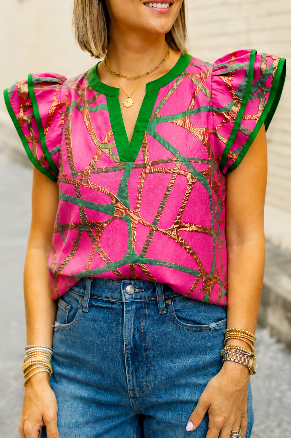 The Cece Top in Magenta