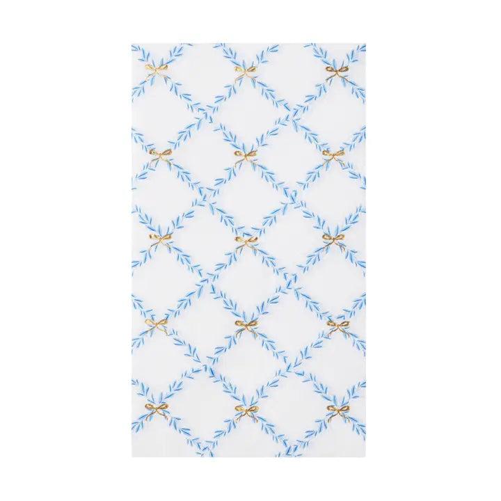 Sky Blue Trellis Guest Towels