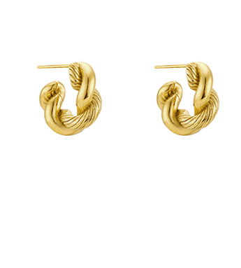 Twist Stainless Steel Hoops