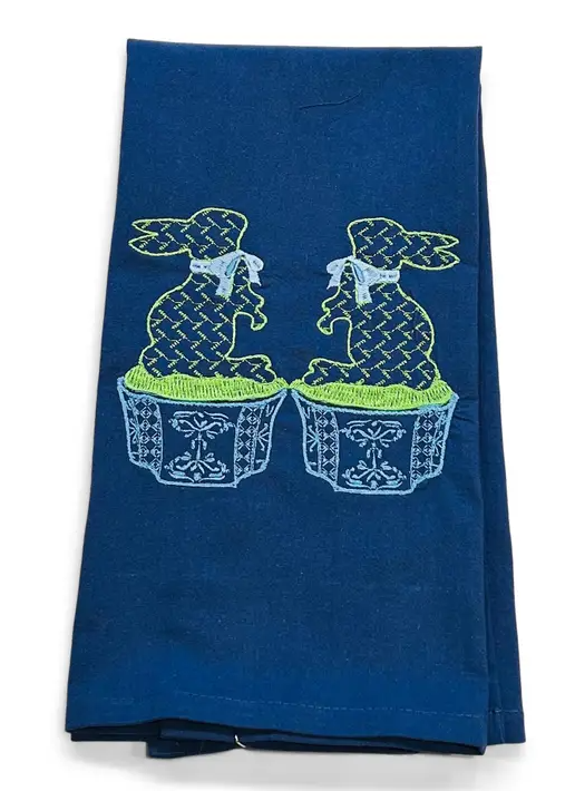 Fishtail Bunnies Towel Blue