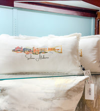 Selma City Landscape Lumbar Pillow